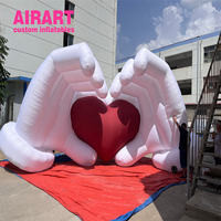 Cœur gonflable de qualité commerciale, ballon cœur gonflable personnalisé avec logo imprimé pour la publicité et les expositions