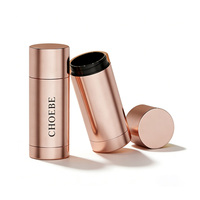 Tubes cosmétiques ronds en plastique rechargeables de 30 ml, 50 ml, 75 ml, design stick, tubes de déodorant personnalisés avec fond électroplaqué