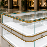 Comptoir de présentation de bijoux moderne sur mesure, vitrine en verre pour magasin de détail en centre commercial