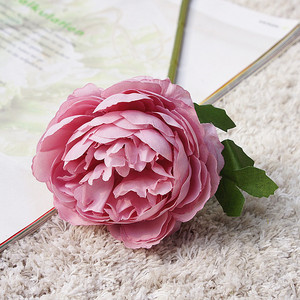 All'ingrosso di seta singolo gambo Ranunculus fiore singolo ramo fantasia piccola rosa del tè per la casa di nozze decorazioni fotografiche - Product Image 5