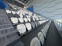 Gradins sièges de football pliants extérieurs support de stade sièges assistés par gaz d'injection de PP