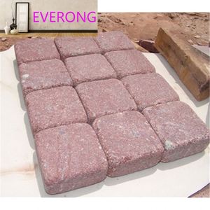 <span class=keywords><strong>Piedra</strong></span> de adoquín Pórfido roja y marrón con acabado de hendidura Natural Original chino para adoquines de Patio Exterior - Product Image 4
