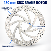 Rotor de frein à disque hydraulique pour vélo, en acier inoxydable, 6 boulons, 140 160 180 203mm, disque fixe pour vélo de montagne et de route