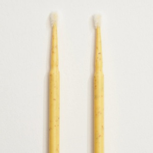 Micro-applicateur compostable avec manche en paille de blé et poils en nylon, brosse jetable pour extensions de cils, outil de beauté - Product Image 2