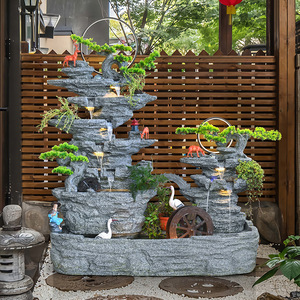 Fuente de Agua Decorativa con Rocas Artificiales Quanfangyuan 8101, Decoración de Jardín para Exteriores, Elemento Paisajístico Feng Shui - Product Image 3