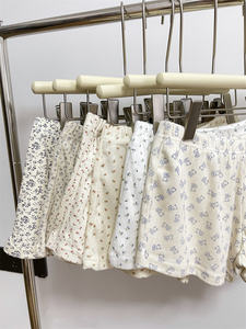 Ropa de Mujer Brandy BM Verano Niñas Algodón Puro Estampado <span class=keywords><strong>Pantalones</strong></span> <span class=keywords><strong>Cortos</strong></span> de Cintura Elástica Oso Floral <span class=keywords><strong>Pantalones</strong></span> de Casa Moda Femenina Pijama - Product Image 5