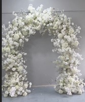 Arrangement de fleurs d'automne pour mariage, arche de fleurs artificielles, roses et hortensias, pour la décoration d'événements de mariage