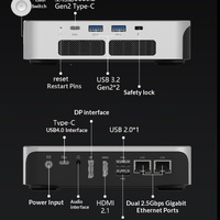 Nueva Revolución Mecánica Imini Pro830 Mini PC Computadora de Escritorio Empresarial (AMD R7-8745H 32G 1T SSD) Windows 10 Sin Monitor