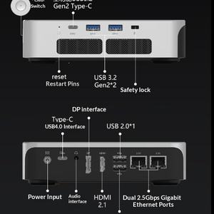 Nueva Revolución Mecánica Imini Pro830 Mini PC Computadora de Escritorio Empresarial (AMD R7-8745H 32G 1T SSD) Windows 10 Sin Monitor - Product Image 2