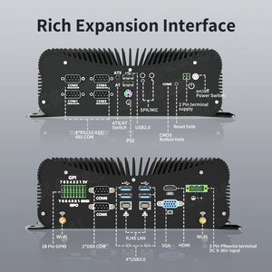 EGLOBAL G8 Mini ordenador industrial Core I5 8th Gen 6USB 2 * DDR4 2LAN 6COM M.2 NVME SSD <span class=keywords><strong>Single</strong></span>/Dual Display Fanless Mini PC - Product Image 3
