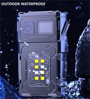 Linterna LED con Clip Magnético, Mini Linterna Táctica Multifuncional, Recargable Tipo C, Impermeable, Pequeña Linterna de Llavero