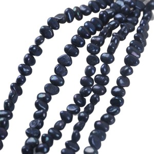 Natural 18cm5-6mm Freshwater Black Baroque Pearls Loose DIY Handmade Jewelry Material Two Sided <b>Gloss</b> <b>White</b> & Pink Color Options - Product Image 5