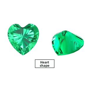 Esmeralda Creada en Laboratorio de 12345 Quilates, Diamante <span class=keywords><strong>Verde</strong></span> 7A, Color Amor, Tesoro, Esmeralda en Forma de Corazón Puntiagudo - Product Image 2