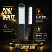 Lampe de travail rechargeable pour réparation automobile, éclairage de marché nocturne, lampe de secours LED magnétique
