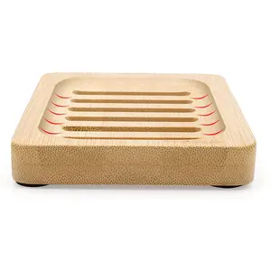 High Quality Soap Dish Bamboo Eco-friendly Bathroom Natural Wooden Soap Holder For Wholesale