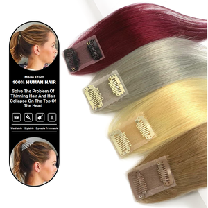All'ingrosso 100% indiano Remy Extension capelli umani Mono Base Clip in Root <span class=keywords><strong>frangia</strong></span> & Mini capelli pezzi per le donne - Product Image 1