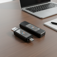 Penawaran Terbatas Flash Drive USB 3.0 + Type-C Antarmuka Ganda Logam Baru dengan Layar TFT 32GB-512GB Kecepatan Tinggi