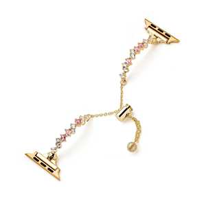 Bracelet de luxe pour Apple Watch Series 10 Ultra 2 49mm 46mm, bracelet en métal incrusté de zircon, iWatch 9 8 7 45mm 41mm, bracelet brillant - Product Image 2