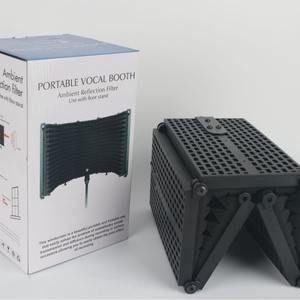 Microfono a pannello 3/5 insonorizzato copertura Anti-Spray Net per la registrazione <span class=keywords><strong>Live</strong></span> Streaming accessori per strumenti musicali - Product Image 1