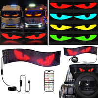 Écran d'affichage LED matriciel flexible pour voiture, yeux de démon, autocollant intelligent, pour camion, vitre arrière, résistant aux intempéries, pour publicité en magasin