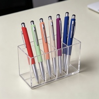 Stylo en métal aluminium avec pointe tactile, logo personnalisé, cadeau promotionnel pour entreprise