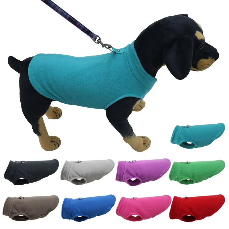 Pet Clothes Cute Funny Plain Blank Dog Costumes Coat Vest Winter Warm Fleece Clothing For Small Dogs Puppy Dog