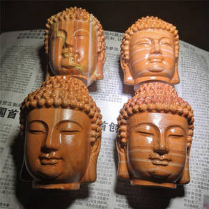 En gros naturel de guérison en pierre de cristal sculpté statue tête de bouddha en cristal de quartz sculpture sculpture de tête De Bouddha pour la décoration - Product Image 5