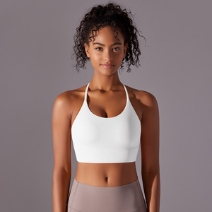 Wholesale Women's Halter Y-Back Sports <b>Bra</b> U-Neck Yoga <b>Bra</b> with <b>Removable</b> <b>Pads</b> Quick Dry Activewear Breathable Running <b>Bra</b> - Product Image 3