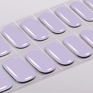 Kendinden yapışkanlı düz renk yapay sahte tırnak basın tırnak süslemeleri UV jel tırnak çıkartmalar - Product Image 5