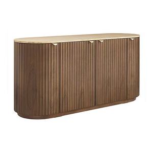 Meuble <span class=keywords><strong>buffet</strong></span> d'intérieur en bois artisanal avec dessus en marbre, design moderne - Product Image 2