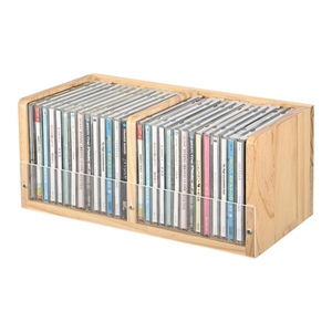 Organizador de CD de Madera Retro, Adecuado para la Organización de Escritorio, Protección y Almacenamiento de <span class=keywords><strong>CDs</strong></span> de Colección - Product Image 1