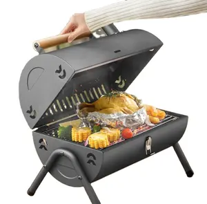 Party Grill Classic Charcoal Bbq Grill Great Gift As A Multifunctional Frying Roasting And Stewing Picnic Grill