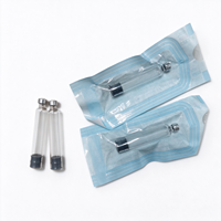 Tube en verre borosilicate neutre transparent vide de 3 ml avec bouchon en aluminium pour l'emballage de liquides cosmétiques