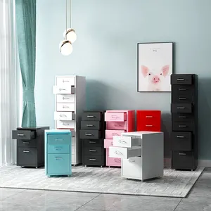 Rumah Kecil Kantor Multi Laci Unit Baja File Organizer Penyimpanan 5 atau 6 Laci Kabinet dengan Roda