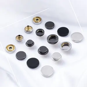 Bottoni in metallo per indumenti con bottone a pressione con chiusura a pressione a doppio cappuccio in metallo da 12.5MM 15MM per borsa