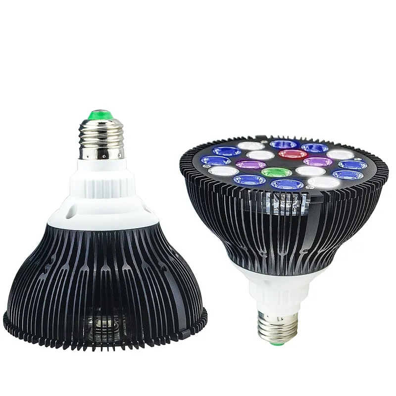 Lampadina a LED per acquario, lampadina per acquario a LED per acquario a luce di rifornimento 18W con spettro completo a 6 bande per barriera corallina Sal