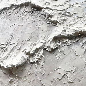 3D blanc plâtre Style toile peinture à l'huile Texture épaisse vague mur Art moderne exquis paysage marin décor abstrait Wabi Sabi <span class=keywords><strong>plage</strong></span> - Product Image 5