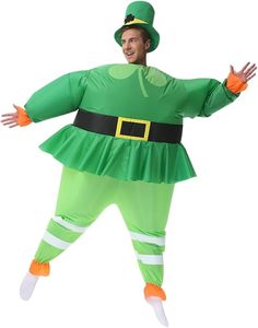 <span class=keywords><strong>Disfraz</strong></span> inflable de duende para adultos <span class=keywords><strong>Disfraz</strong></span> del día de <span class=keywords><strong>San</strong></span> <span class=keywords><strong>Patricio</strong></span> Traje inflable de duende Traje inflable - Product Image 2