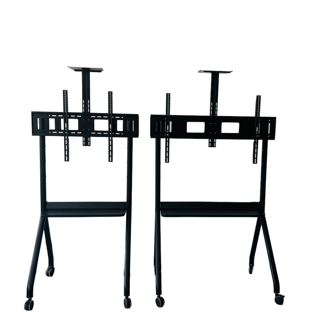 BNT Single Screen TV Floor Stand Steel Mobile Cart with Installation Device Terminal for Video Conferences