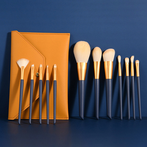 Ensemble de pinceaux de maquillage pour les yeux et le visage de haute qualité à bas prix, vente en gros, étiquette privée, ensemble de pinceaux de maquillage vegan bleu de haute qualité, ensemble cadeau - Product Image 2
