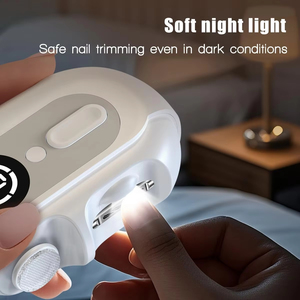 Coupe-ongles électrique Jumon avec fonction de ponçage et de polissage, coupe-ongles automatique rechargeable avec lumière, manucure pour bébé - Product Image 5