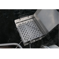 Barbecue de bateau marin ultraléger, pliable, en acier inoxydable, pour charbon de bois