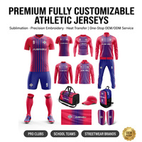 Ensemble de maillots de football vintage personnalisés OEM, vente en gros de maillots de football pour hommes avec dégradé, séchage rapide, maille respirante