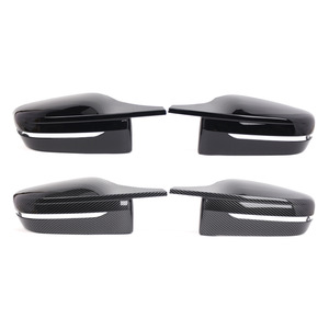 Bmw Rearview Mirror Cover Glossy Black Carbon Texture Full <b>Set</b> For 2019-2022 3 Series G20 - Product Image 1