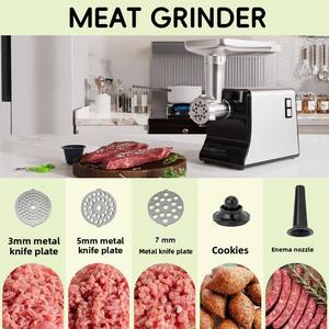 Hachoir <span class=keywords><strong>à</strong></span> viande multifonctionnel électrique en acier inoxydable pour la maison, pour couper les légumes, faire des saucisses, vente directe d'usine - Product Image 5