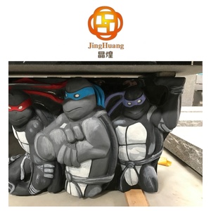 Bancs en granit noir gravés de la série de dessins animés Tortues <span class=keywords><strong>Ninja</strong></span>, pierres tombales et monuments - Product Image 4