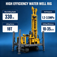 Foreuse hydrogéologique sur chenilles de 330 m, machine de forage hydraulique pour puits d'eau