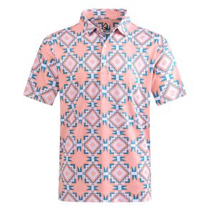 OEM Diseño de alta calidad Patrón de gran tamaño Imprimir 92% Poliéster 8% Spandex Hombres Activewear Golf Polo Shirt Logotipo personalizado - Product Image 4