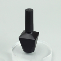 Flacon de vernis à ongles en verre givré mat personnalisé de 10 ml, 12 ml, 16 ml avec bouchon et pinceau, emballage cosmétique UV de 15 ml avec bouchon