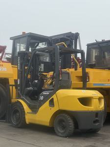 <b>Used</b> Forklift TCM for MITSUBISHI T-O-Y-O-T-A 3 Ton Diesel Three Stages Side Shift Heavy Duty Japanese Engine Counterbalance - Product Image 2